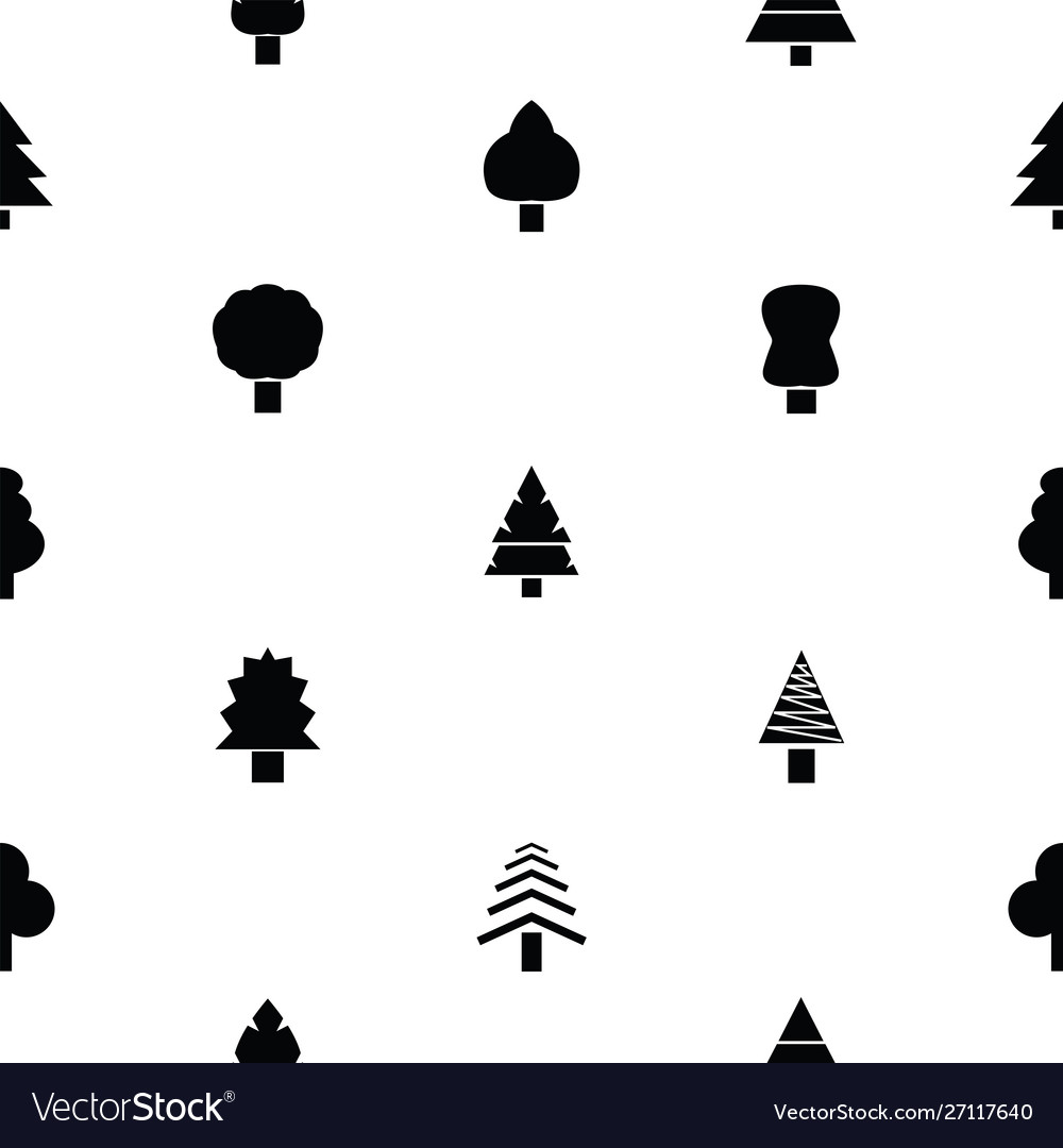 Tree seamless pattern background icon