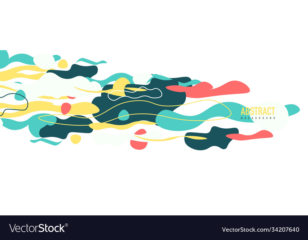 Trendy liquid style shapes abstract design