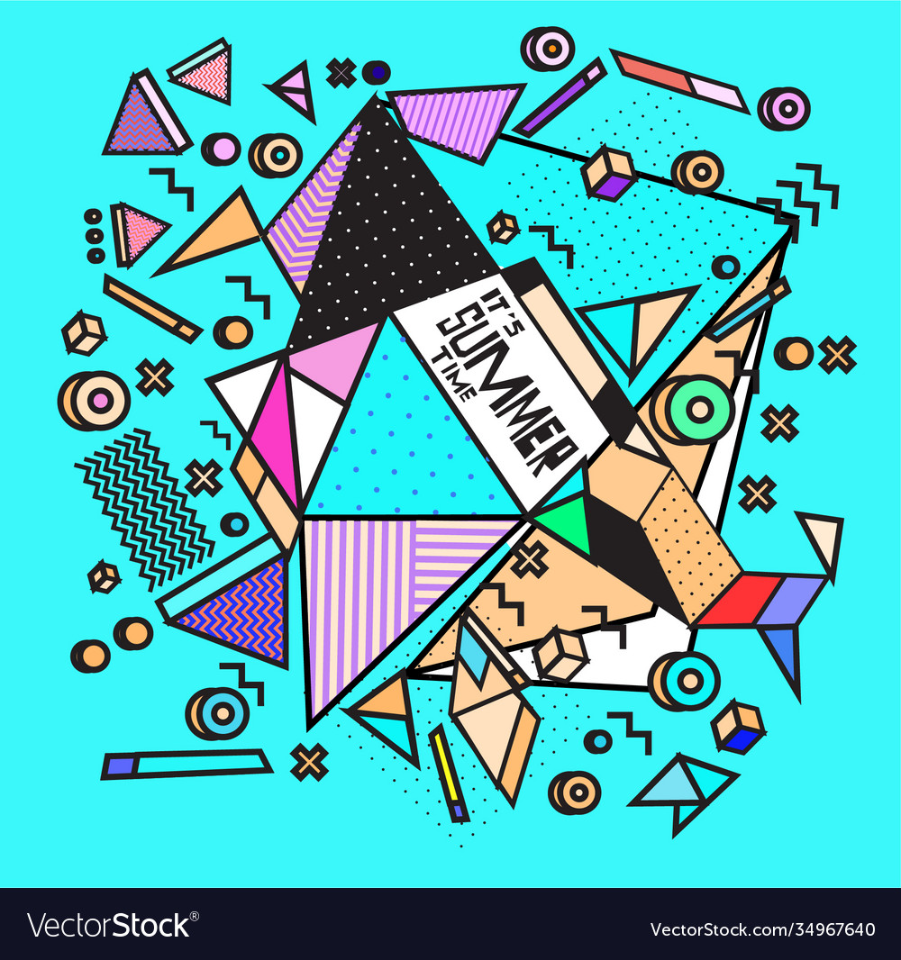 Triangle geometric forms for summer design event