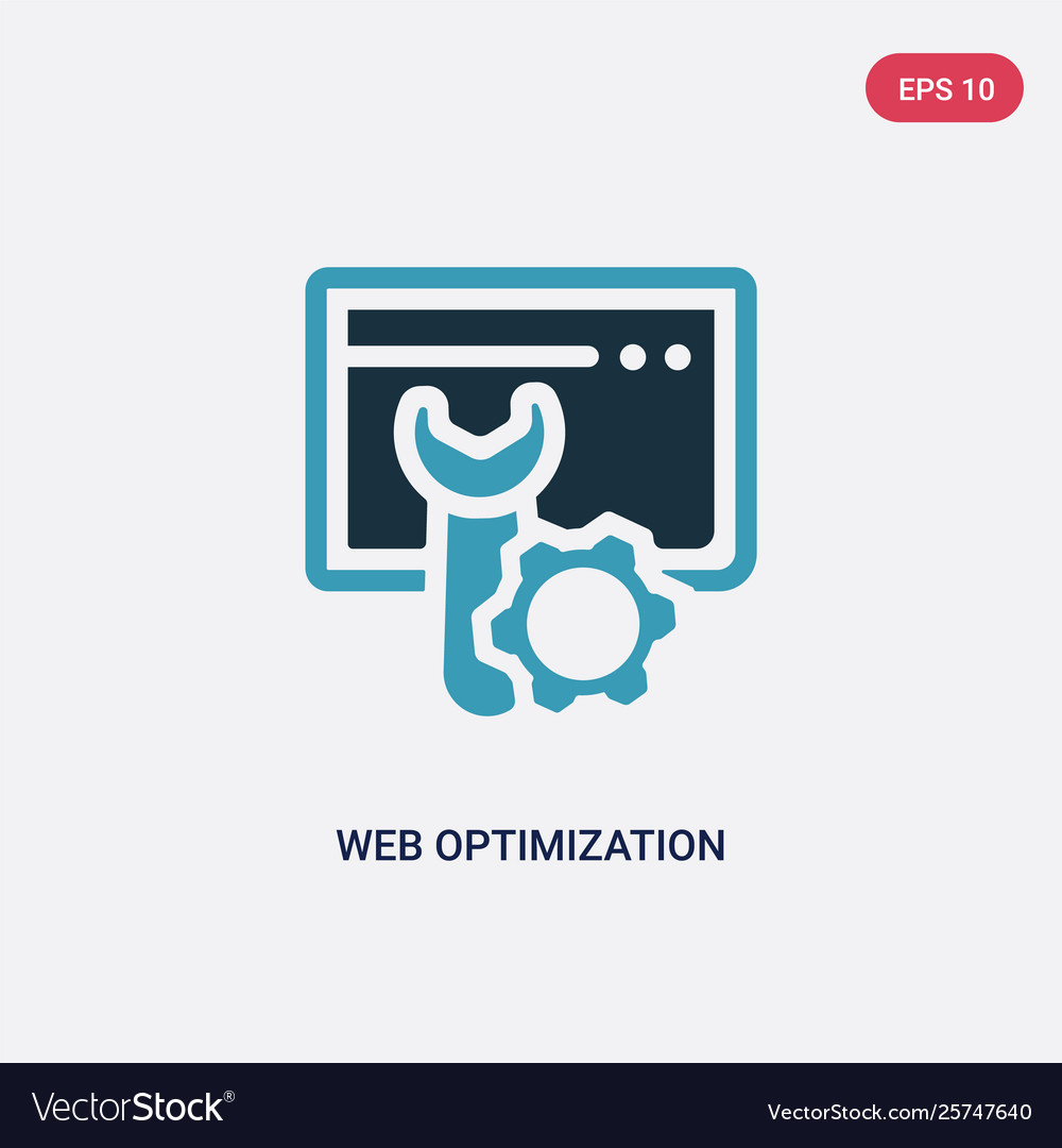 Zwei Farb-Web-Optimierungs-Symbol aus der Programmierung vector image Zwei Farb-Web-Optimierungs-Symbol aus der Programmierung