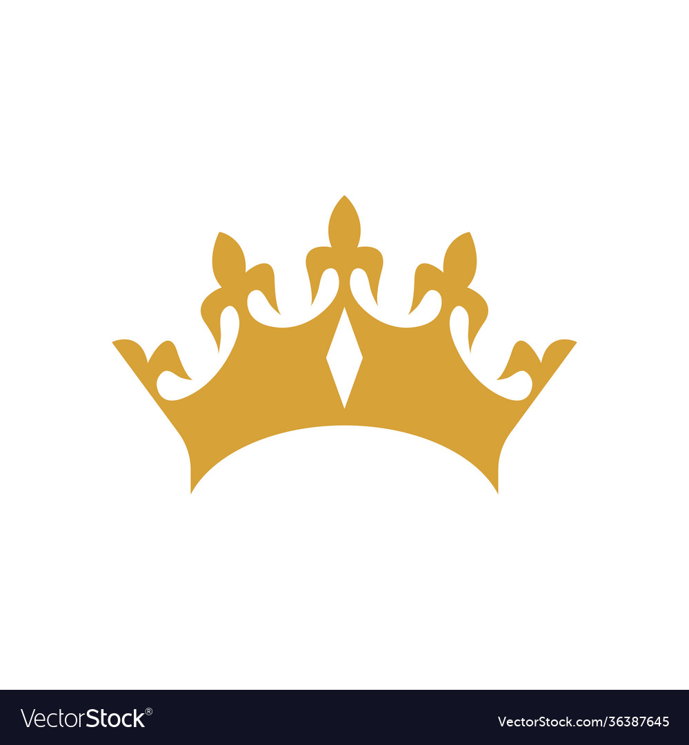 Crown icon design template isolated Royalty Free Vector