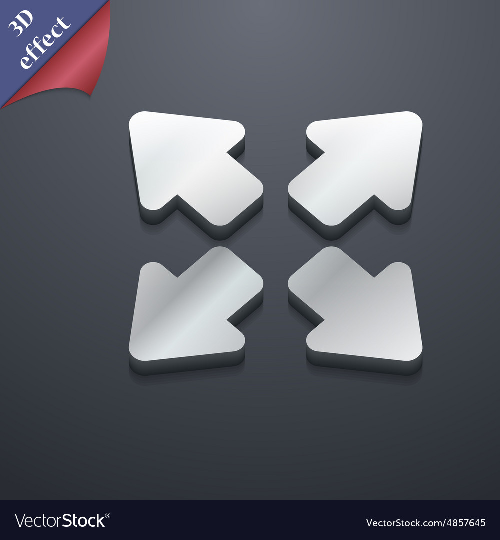 Deploying video screen size icon symbol 3d style