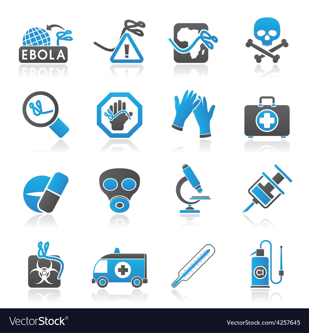 Ebola pandemic icons