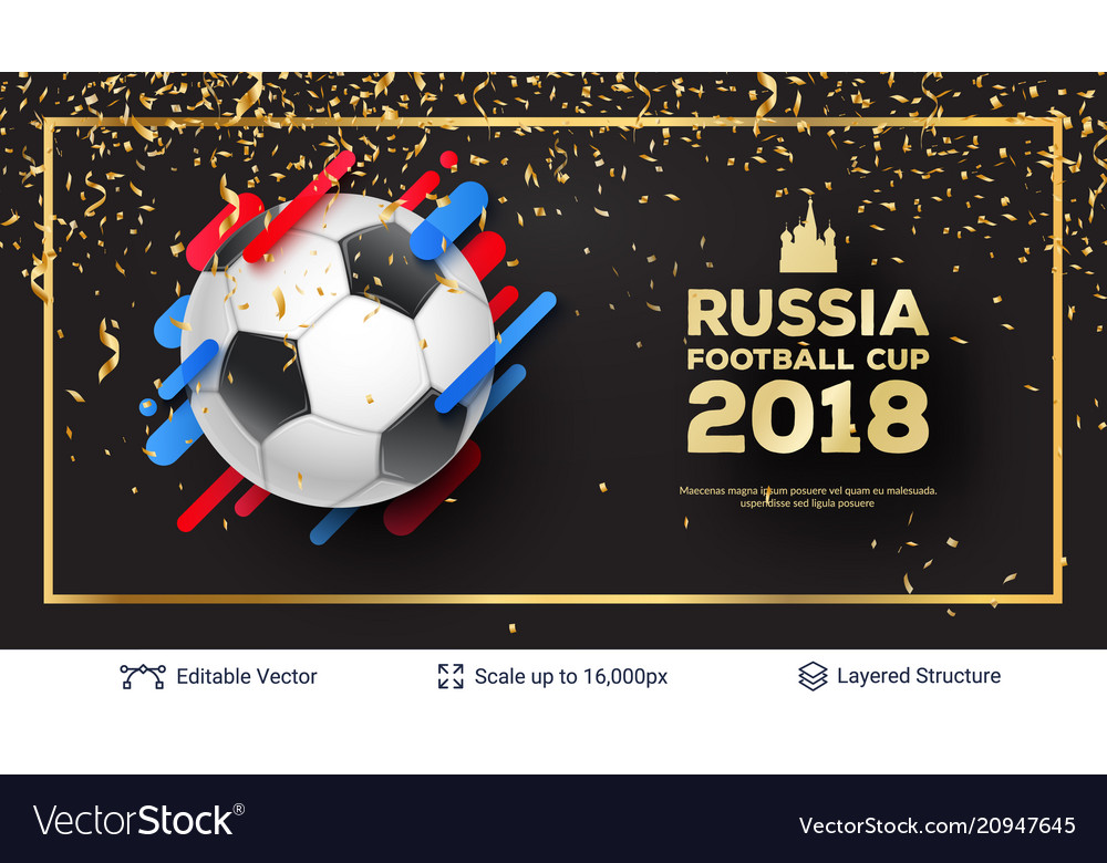 Fifa Weltbecher 2018 Banner Konzept