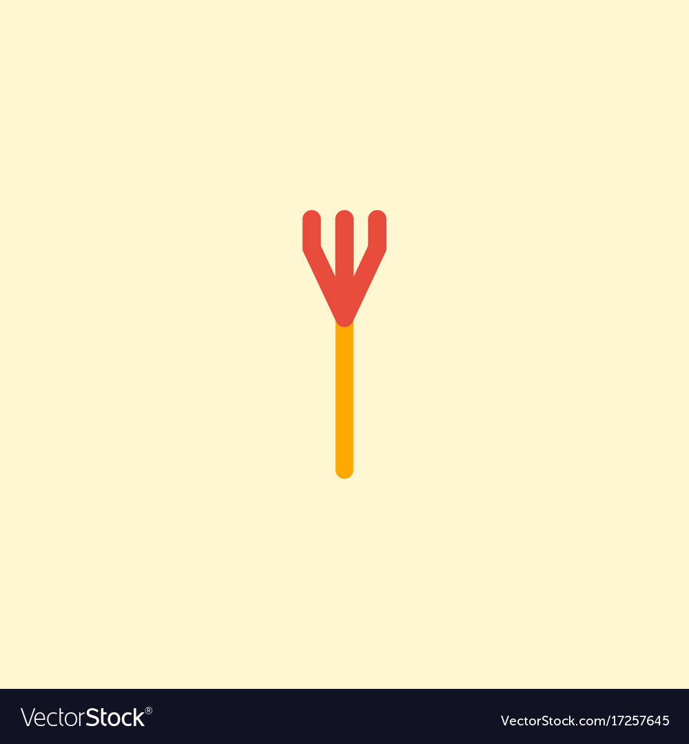 Flat icon rake element