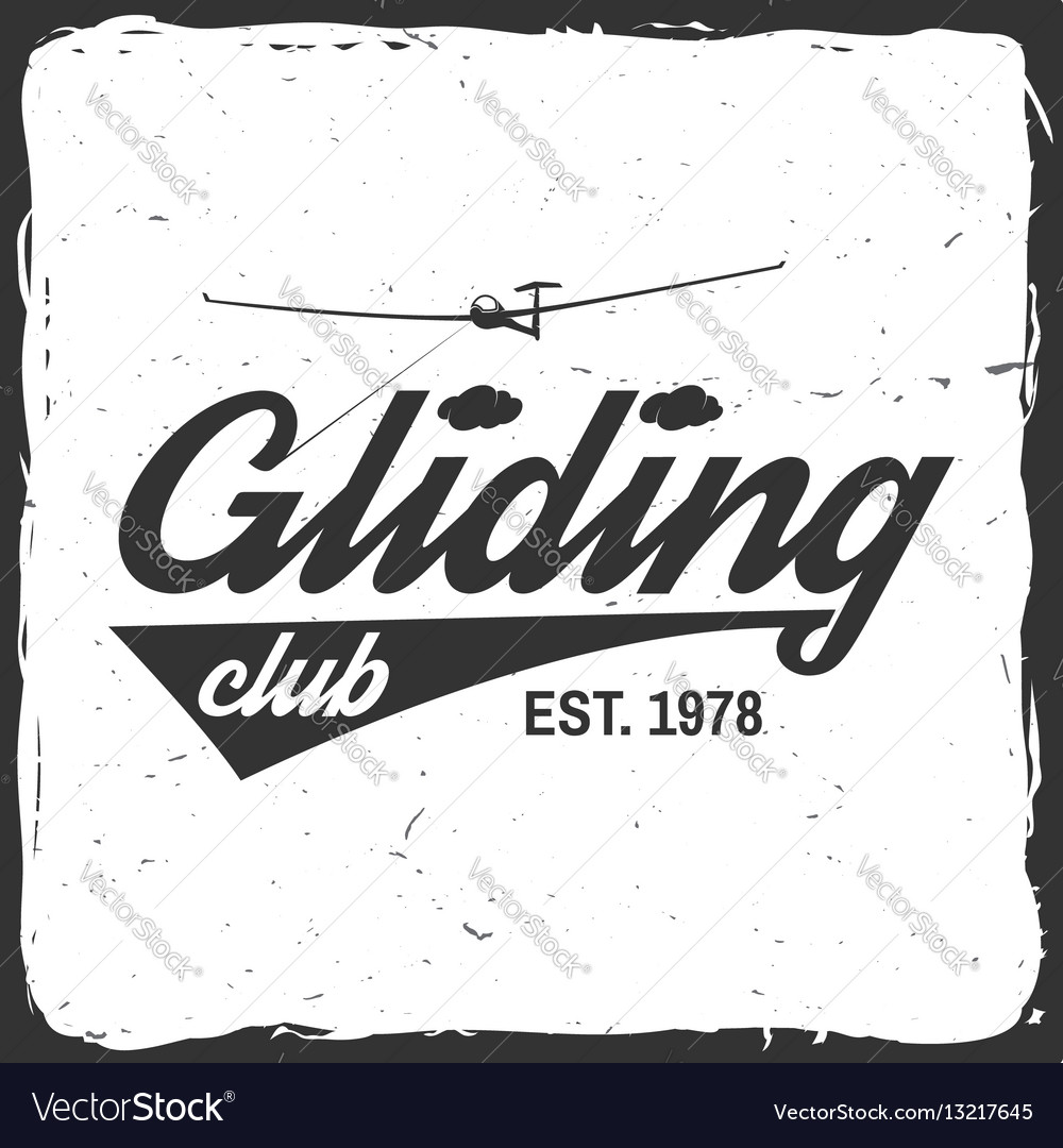Gliding club retro badge