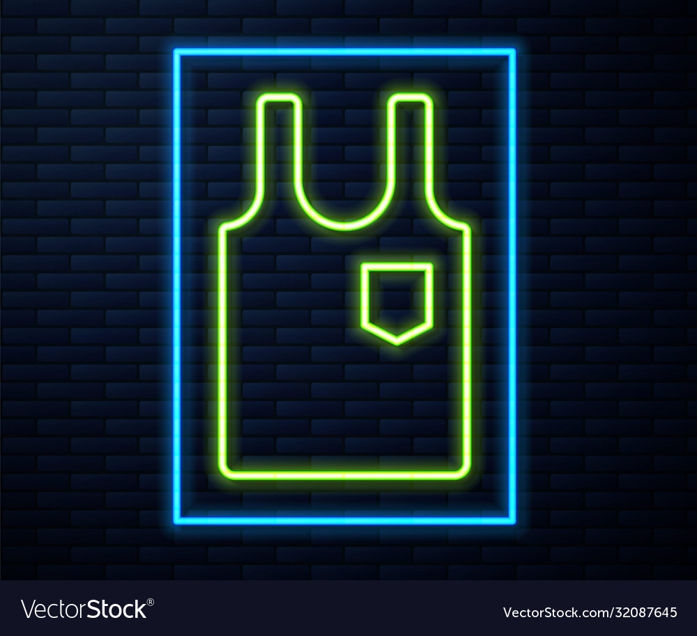 Glowing Neon Line Sleeveless T Shirt Icon Isolated