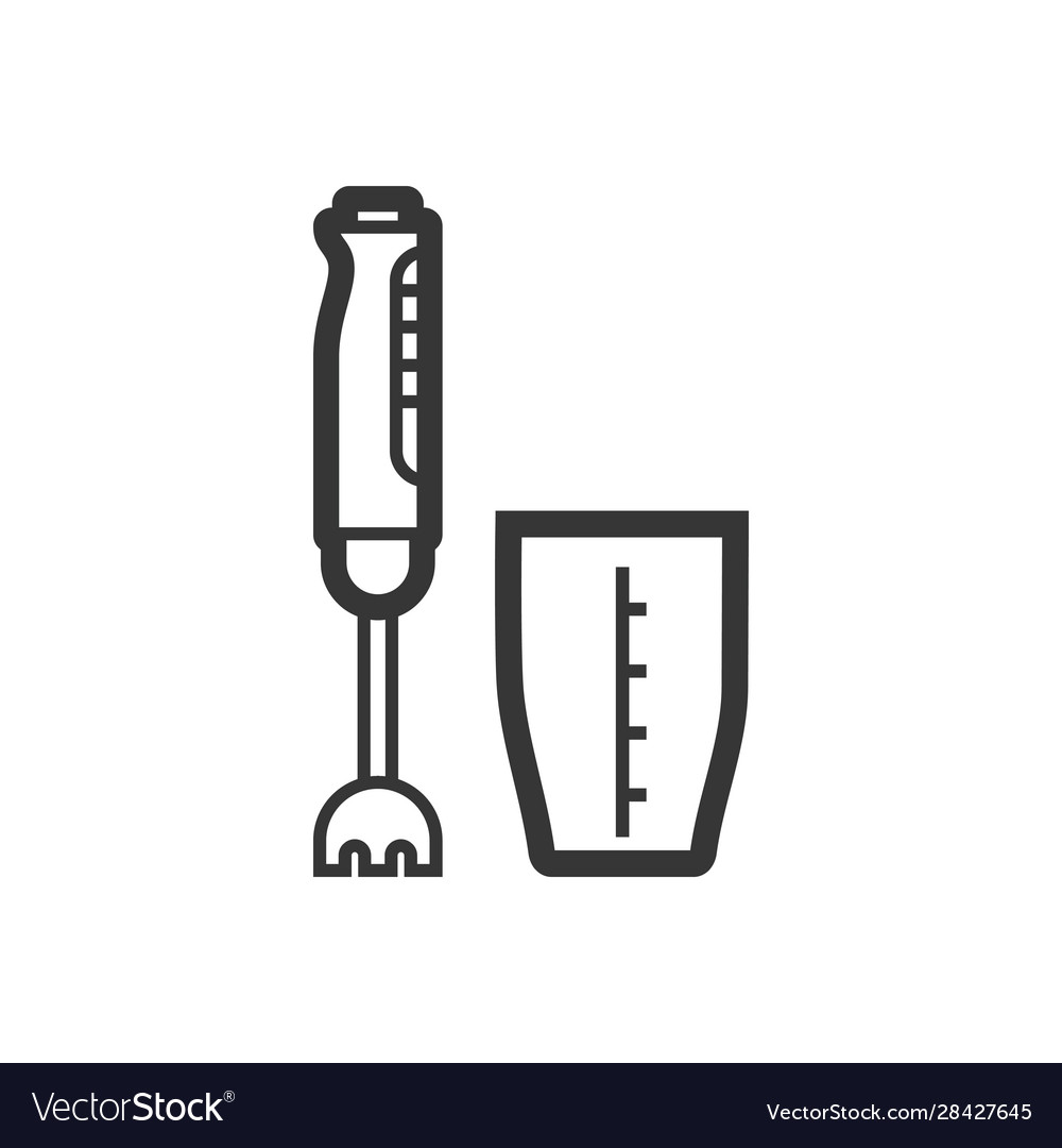 Hand blender single isolated icon Vector