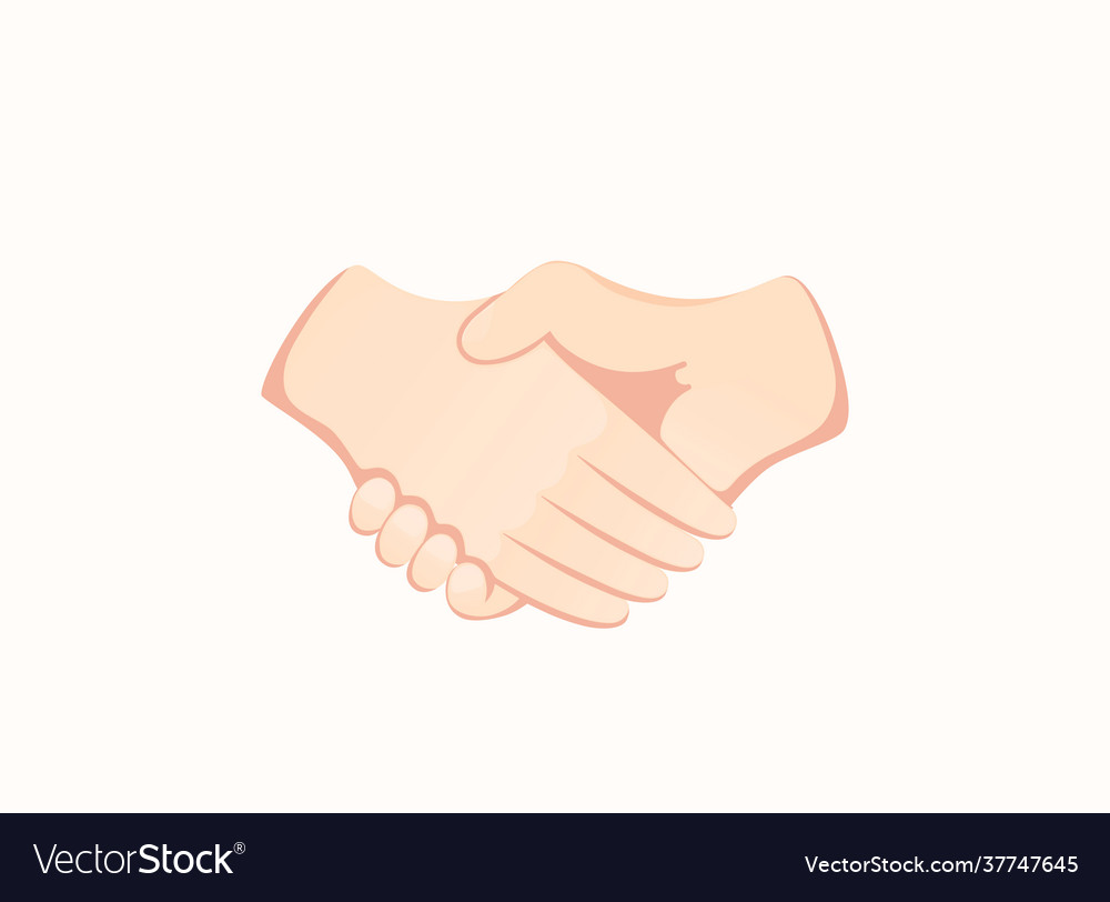 Handshake icon hand gesture emoji Royalty Free Vector Image