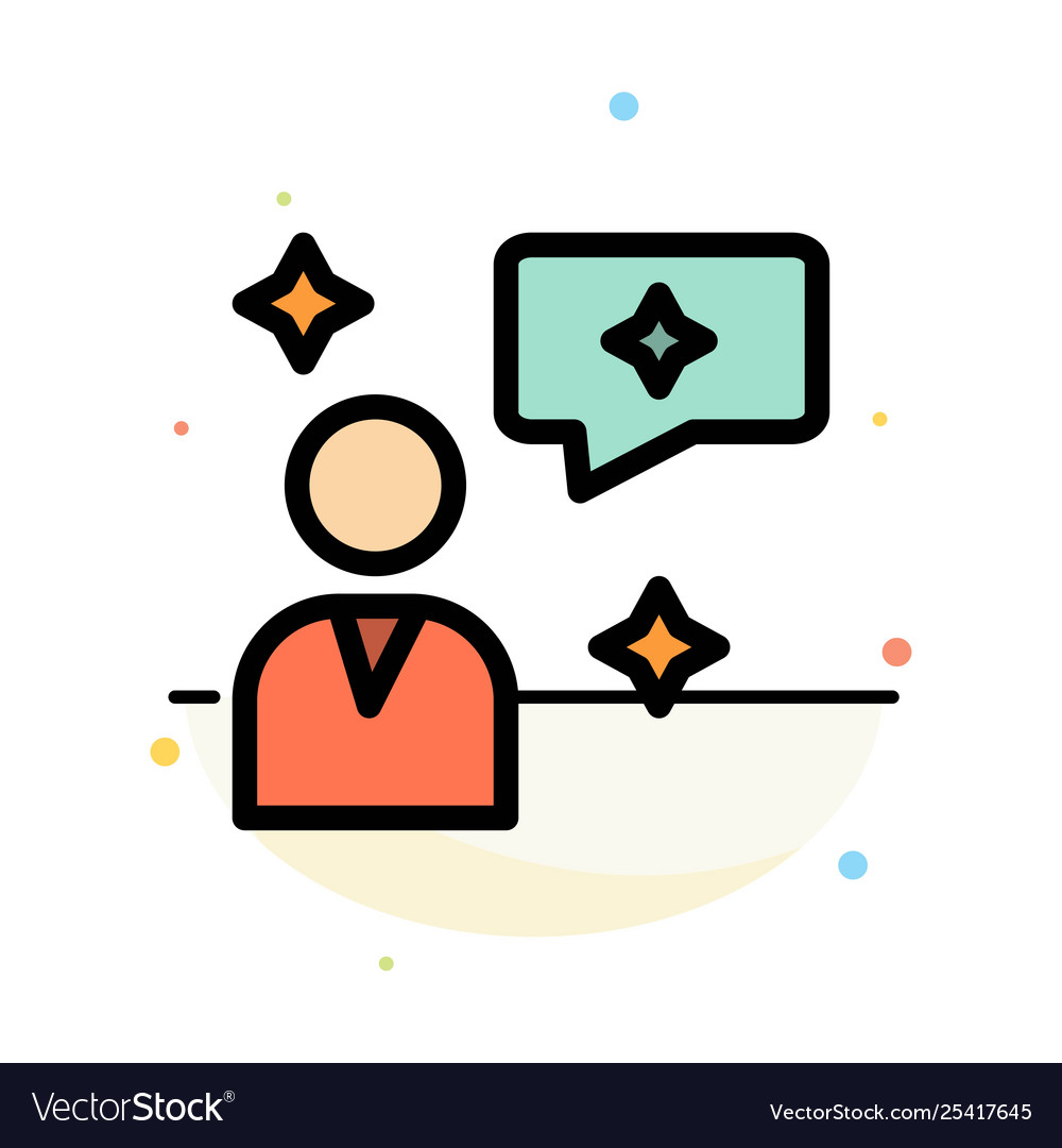 Man chat chatting interface abstract flat color Vector Image Man chat chatting interface abstract flat color