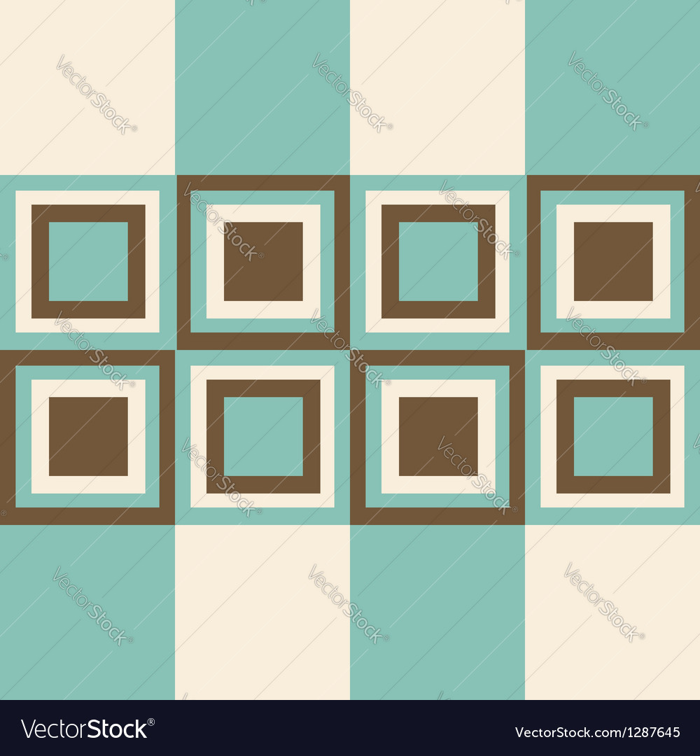 Retro Geometric Square Pattern