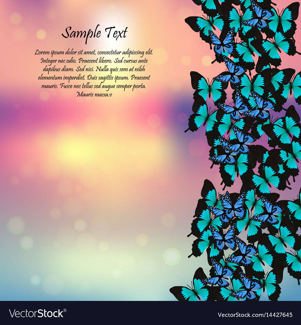 Spring background with butterflies
