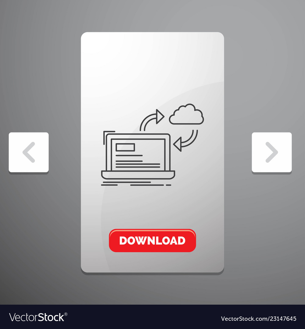 Sync processing data dashboard arrows line icon vector image Sync processing data dashboard arrows line icon