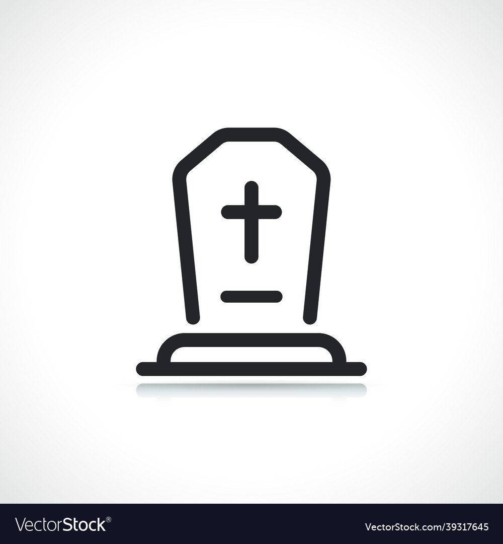 Tombstone thin line icon isolated