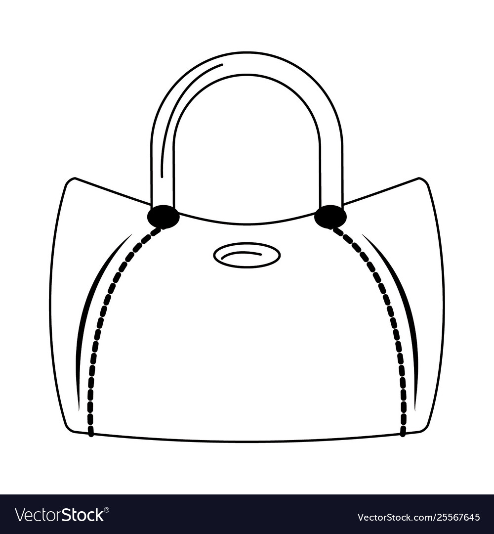 Women fashion bag accesorie cartoon isolated Vector Image