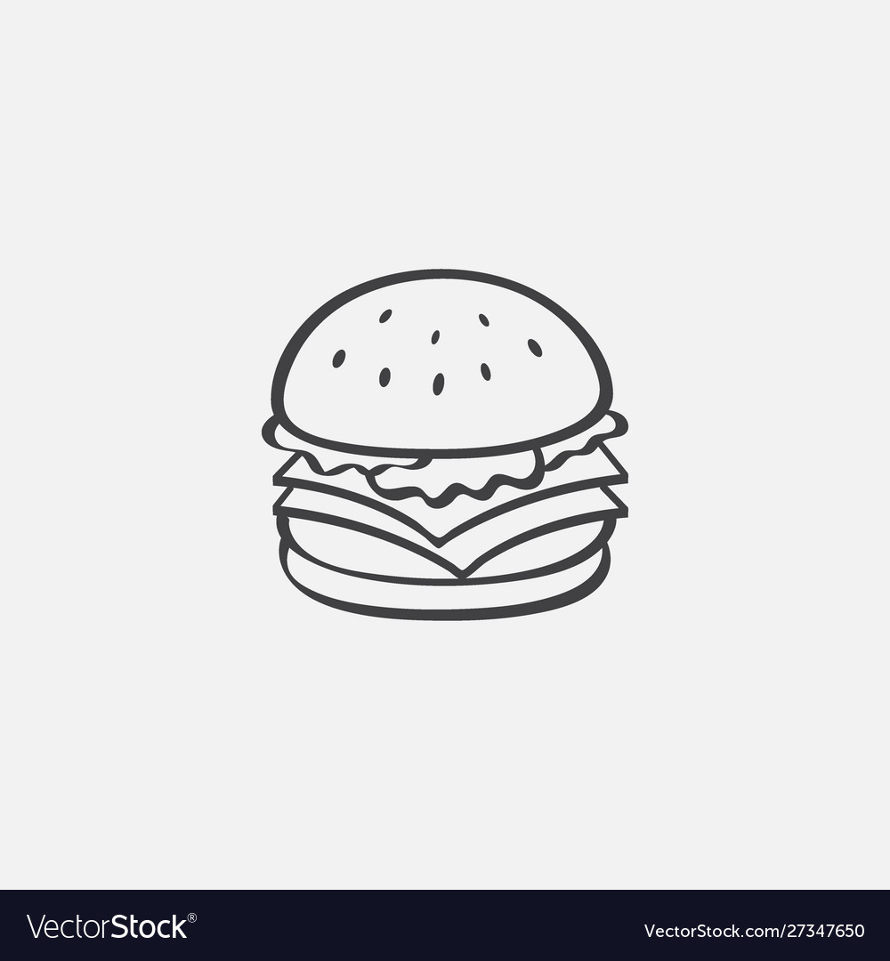 Burger Icon - Linear Style