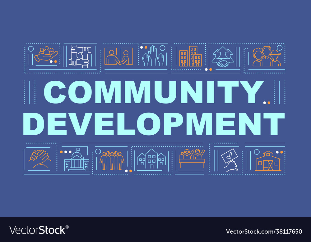 Community development word concepts banner