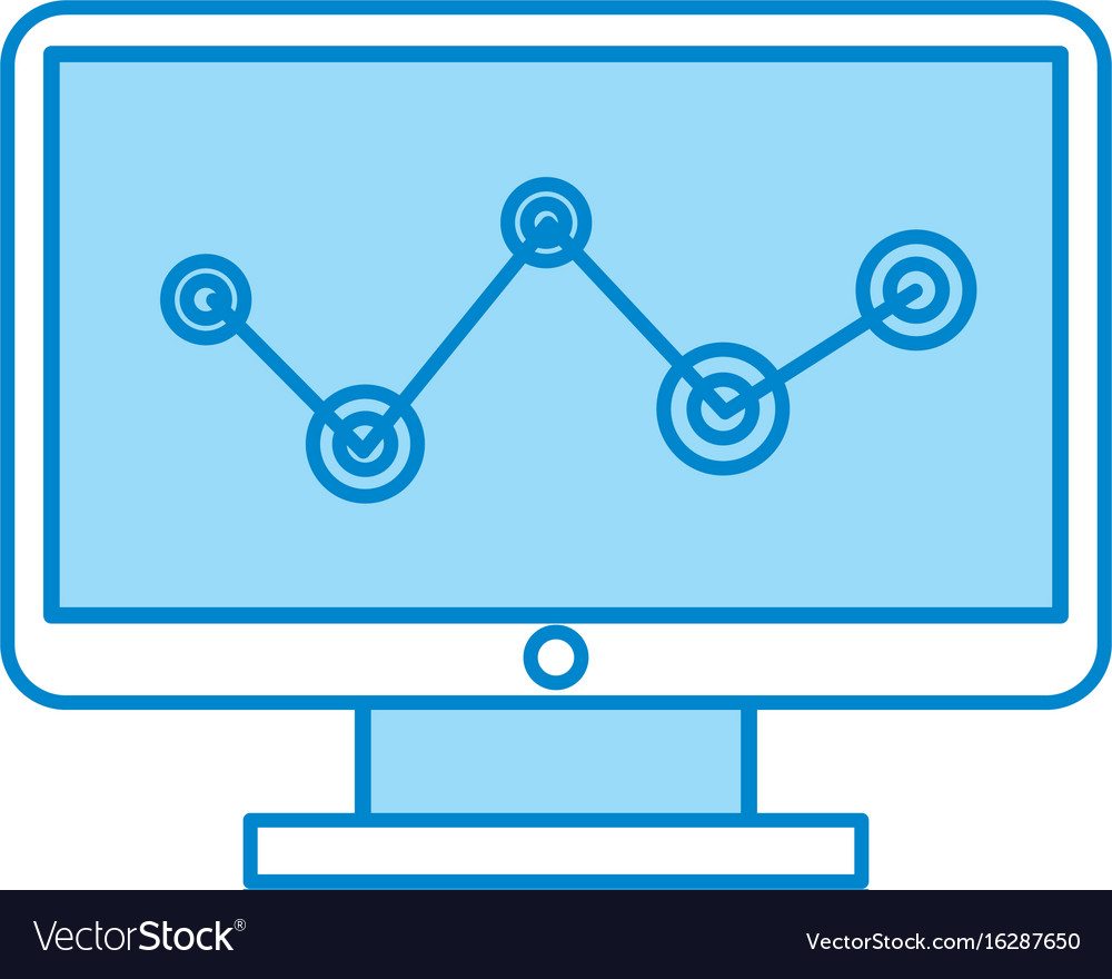 Computer desktop with statistics