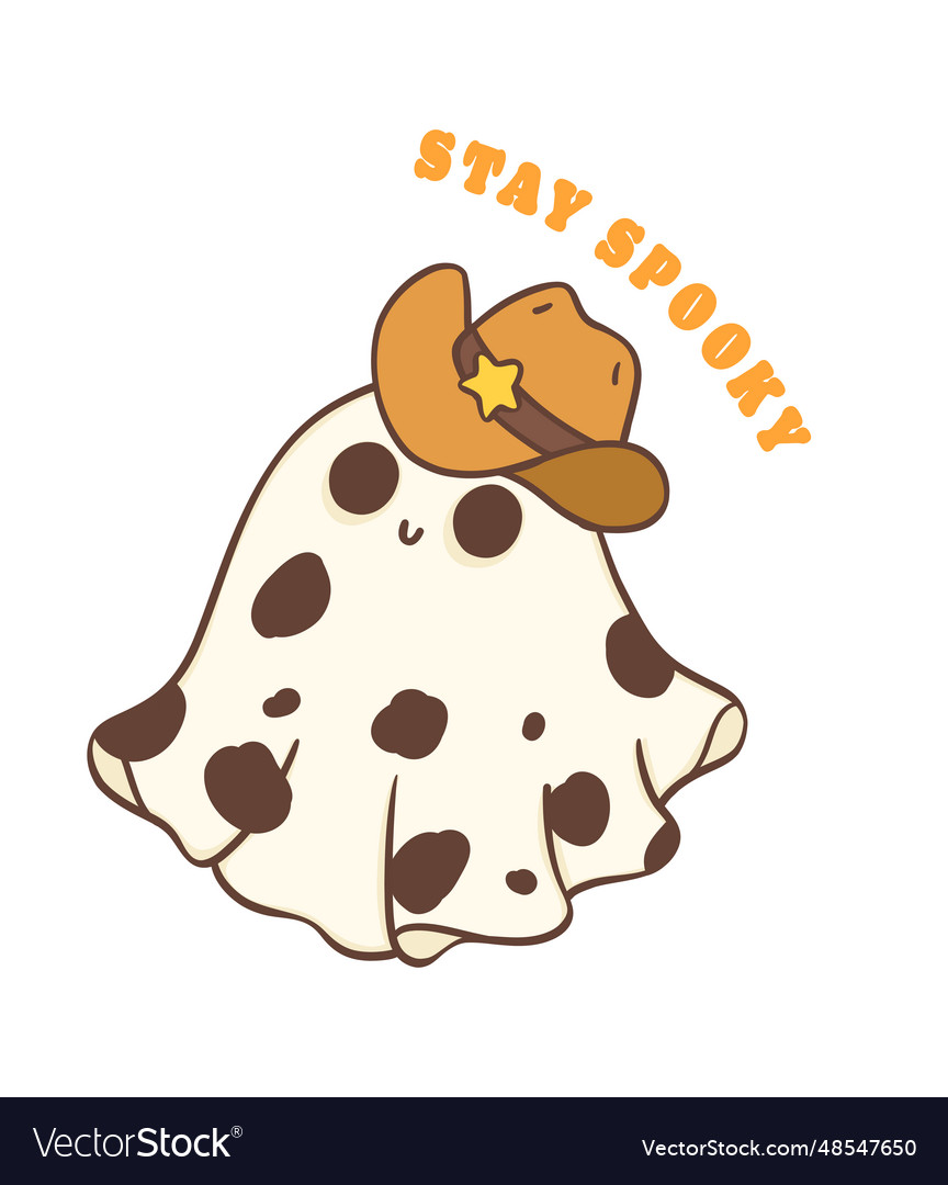 Süße halloween Cowboy Geist liebenswert kawaii