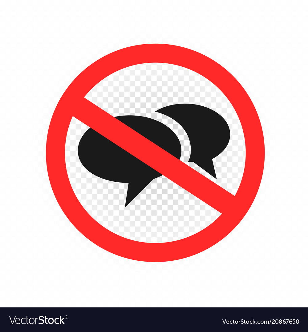 Do not talk sign symbol icon Royalty Free Vector Image