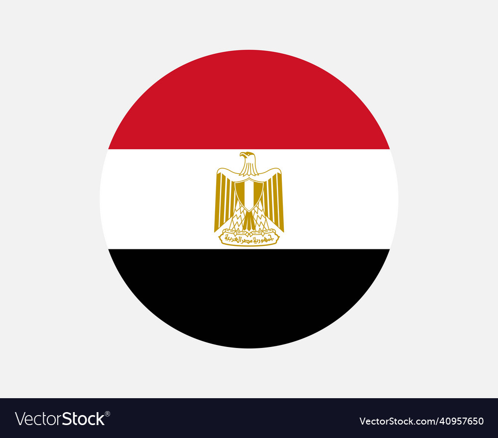 Egypt egyptian round circle country flag banner