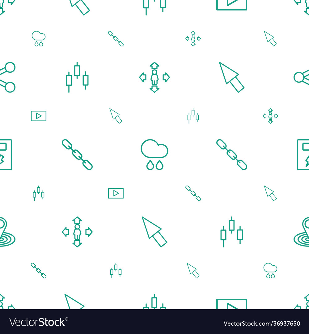 Interface icons pattern seamless white background