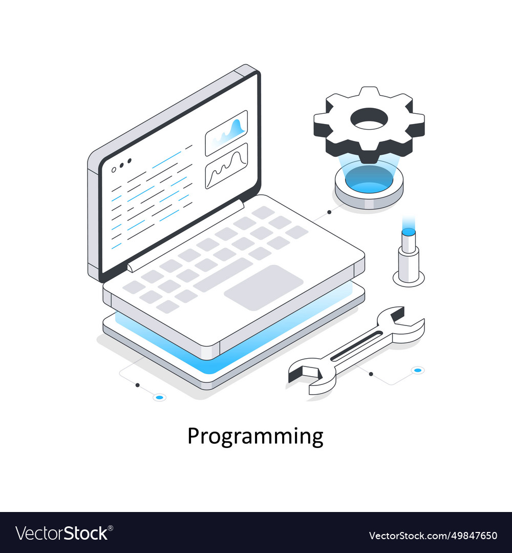 Programming isometric stock eps file
