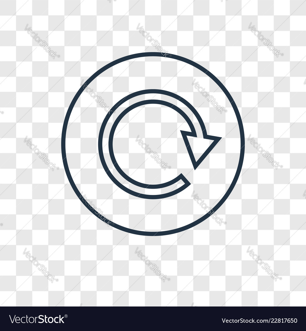 Refresh concept linear icon isolated vector image Refresh concept linear icon isolated