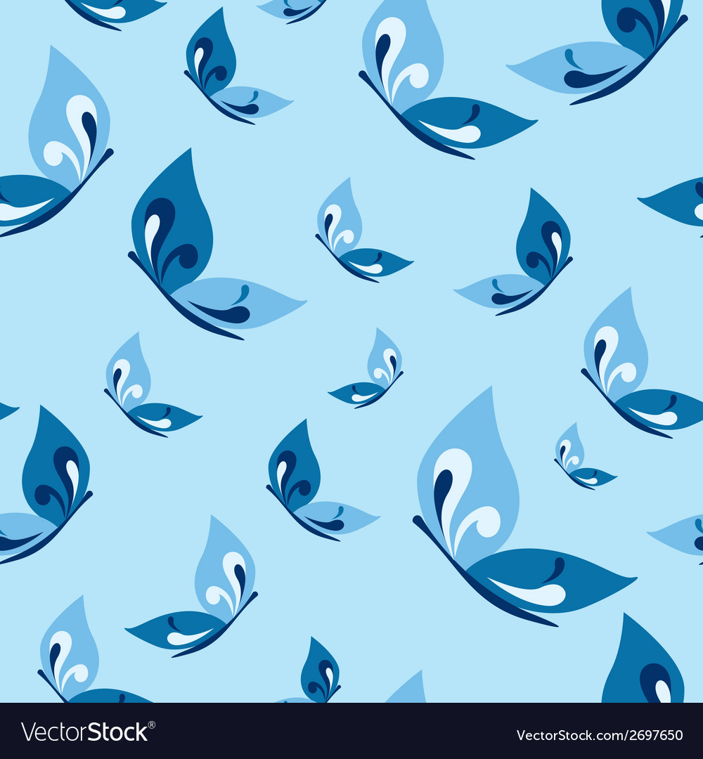 Seamless pattern with butterflies