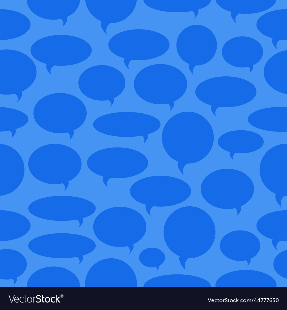 Seamless pattern with speech bubbles vector image Seamless pattern with speech bubbles