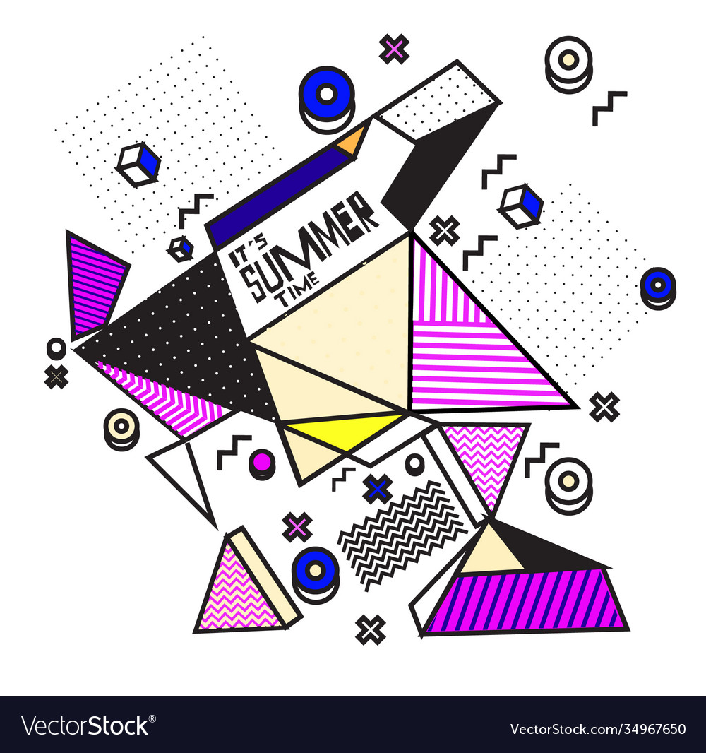 Triangle geometric forms for summer design event