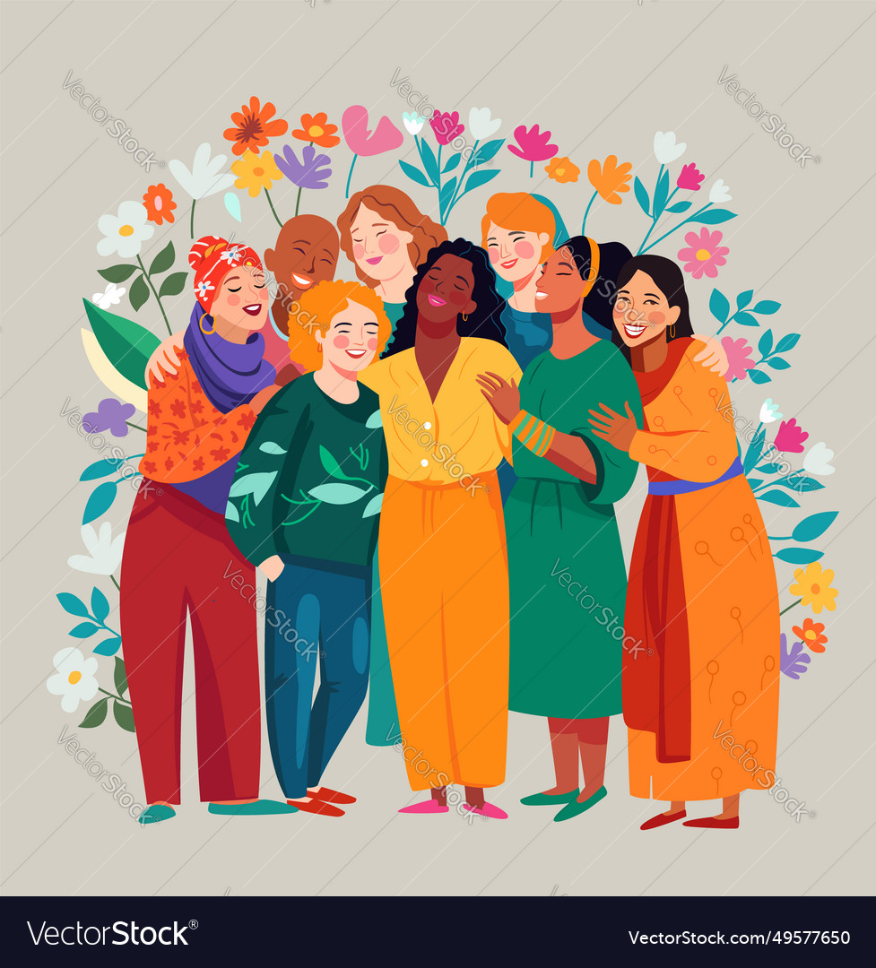 Women Of Different Ethnicities Together Royalty Free Vector