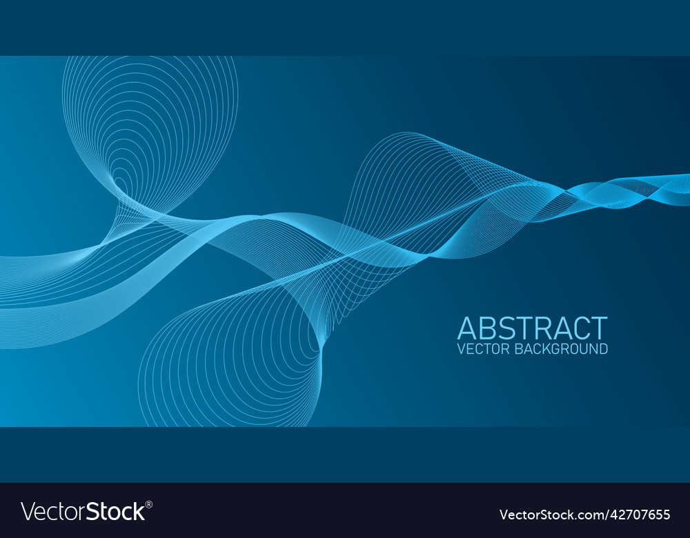 Abstract wave element for design stylized line