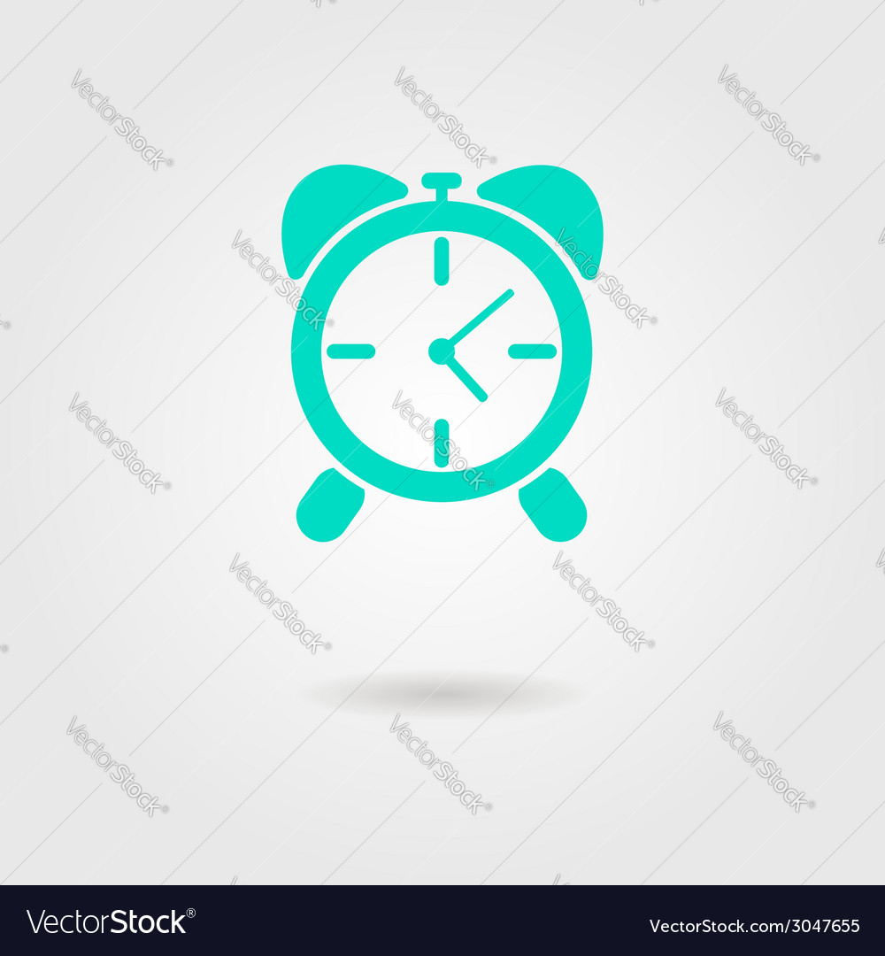 Alarm clock icon with shadow