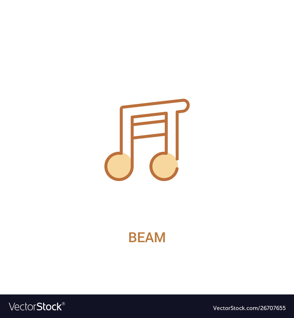 Beam concept 2 colored icon simple line element