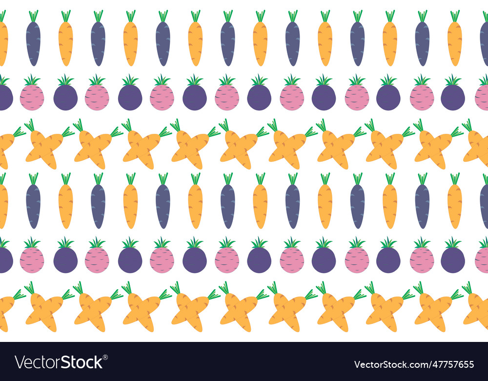 Carrot and beetroot on empty background vector image Carrot and beetroot on empty background