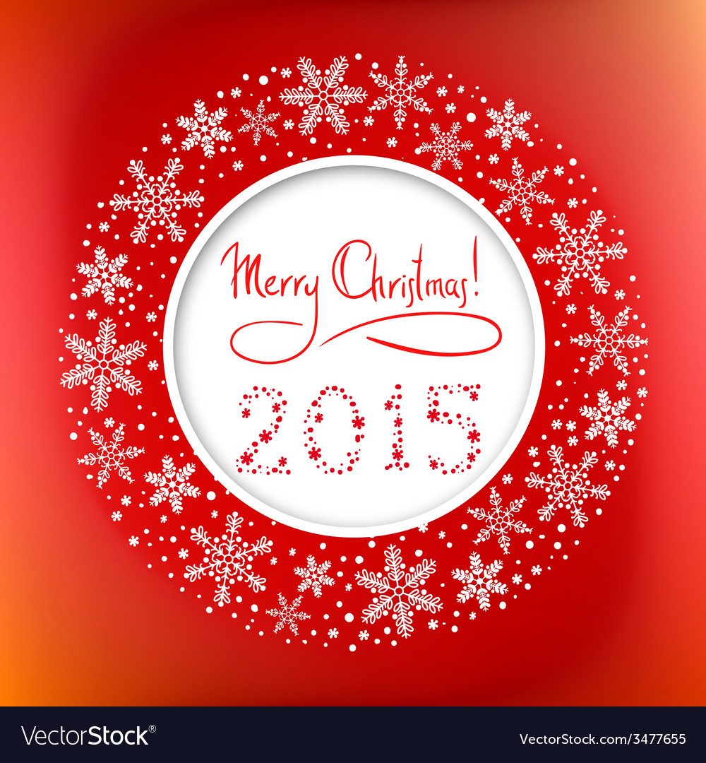 Christmas round frame with congratulation text