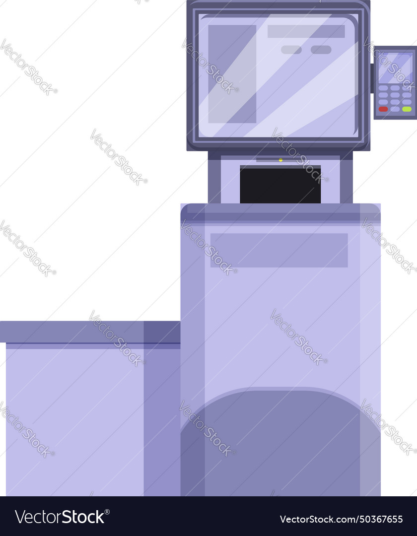 Counter self service icon cartoon Royalty Free Vector Image