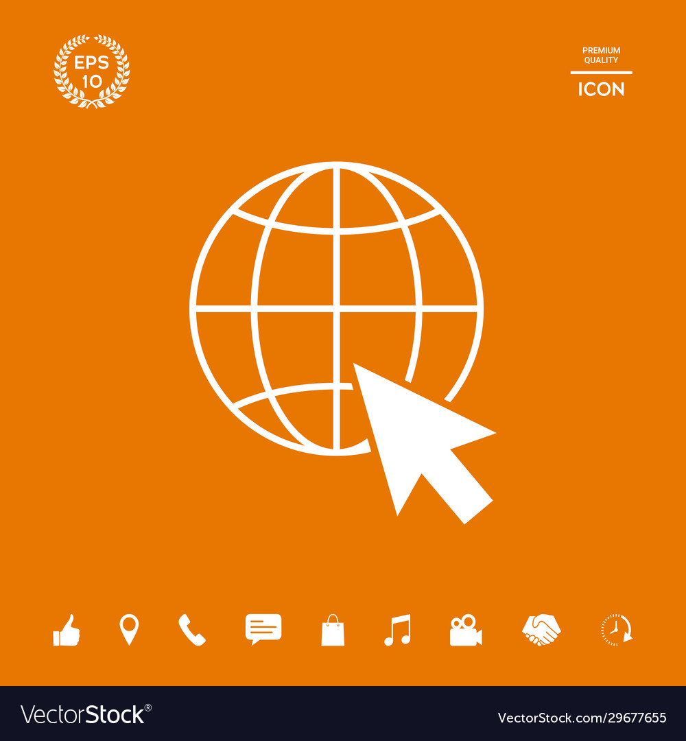 Go to web internet icon graphic elements vector image Go to web internet icon graphic elements