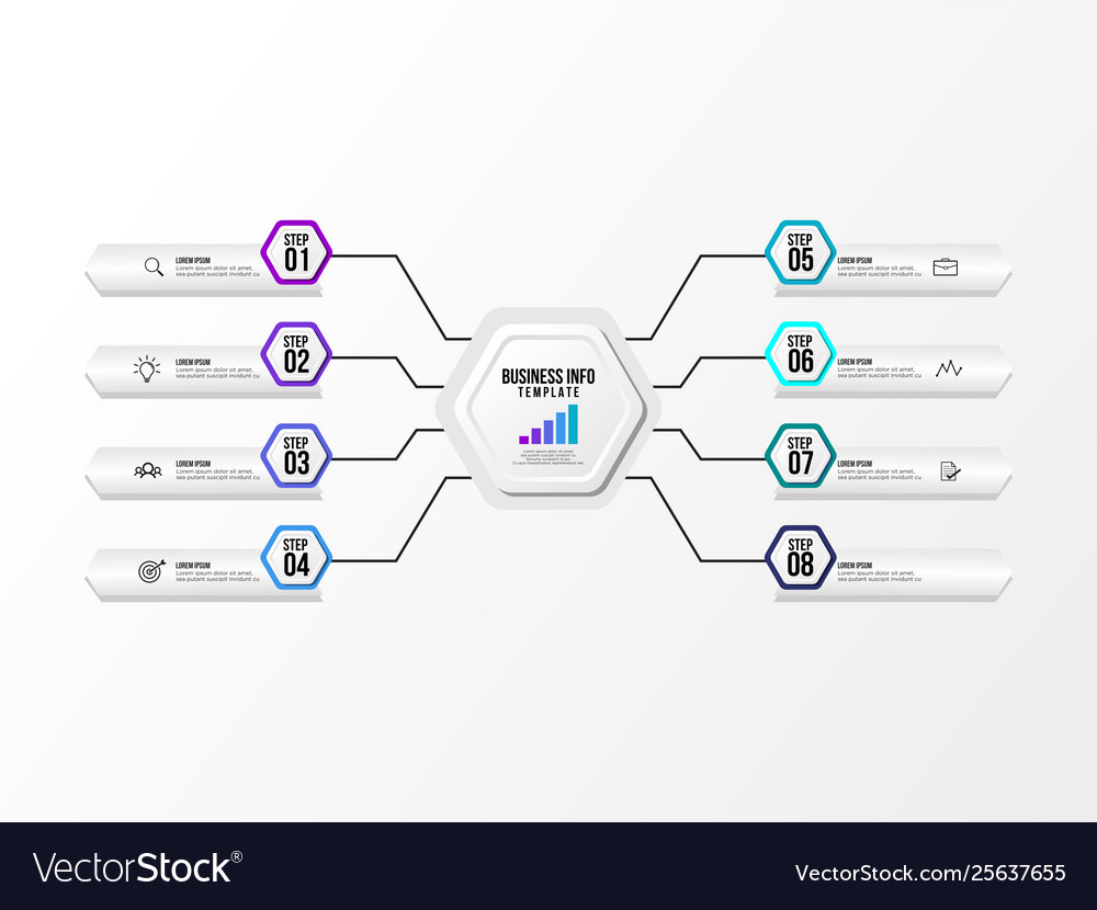 Infographic design template with options steps