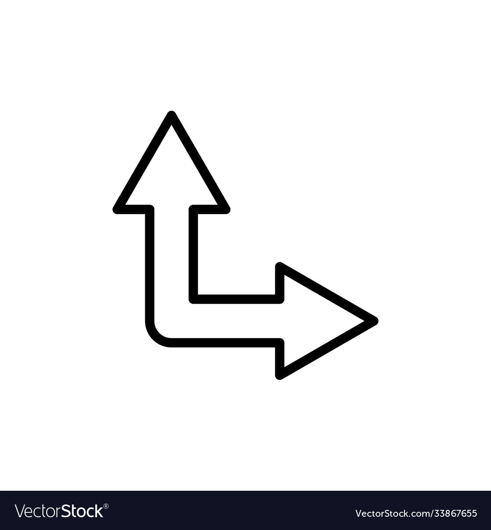 Left and right connected arrow line icon design vector image Left and right connected arrow line icon design