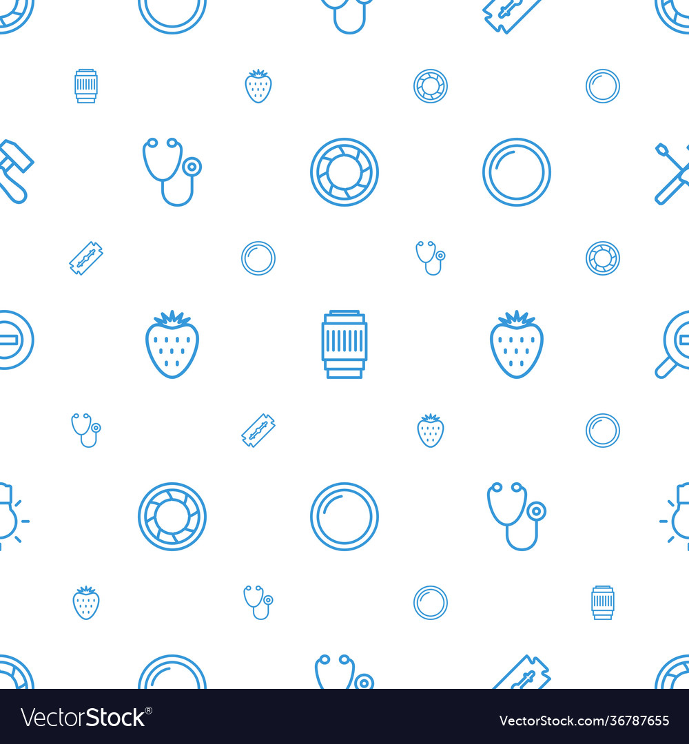 Macro icons pattern seamless white background