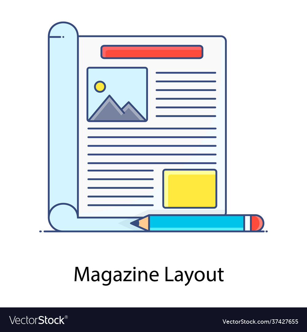 Magazine layout Royalty Free Vector Image - VectorStock