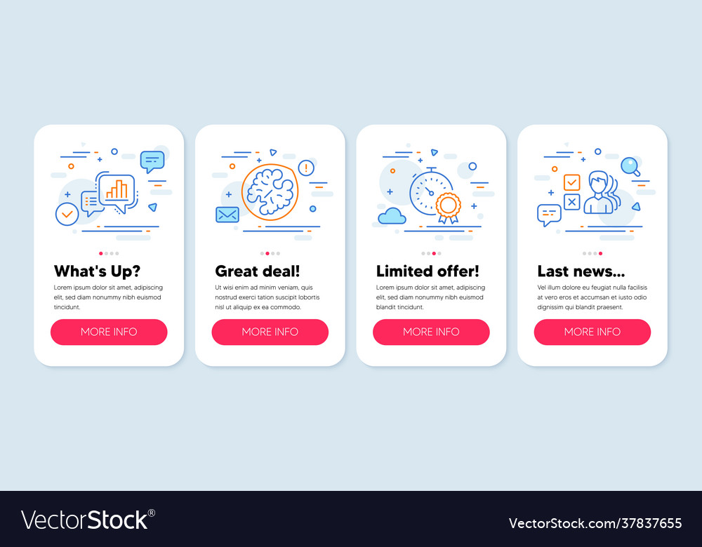 Set line icons such as walnut best result vector image Set line icons such as walnut best result
