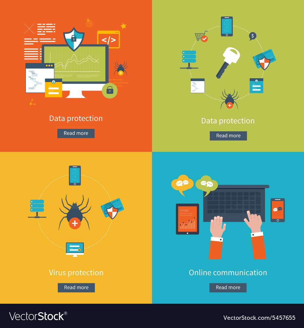 Set of flat design concepts