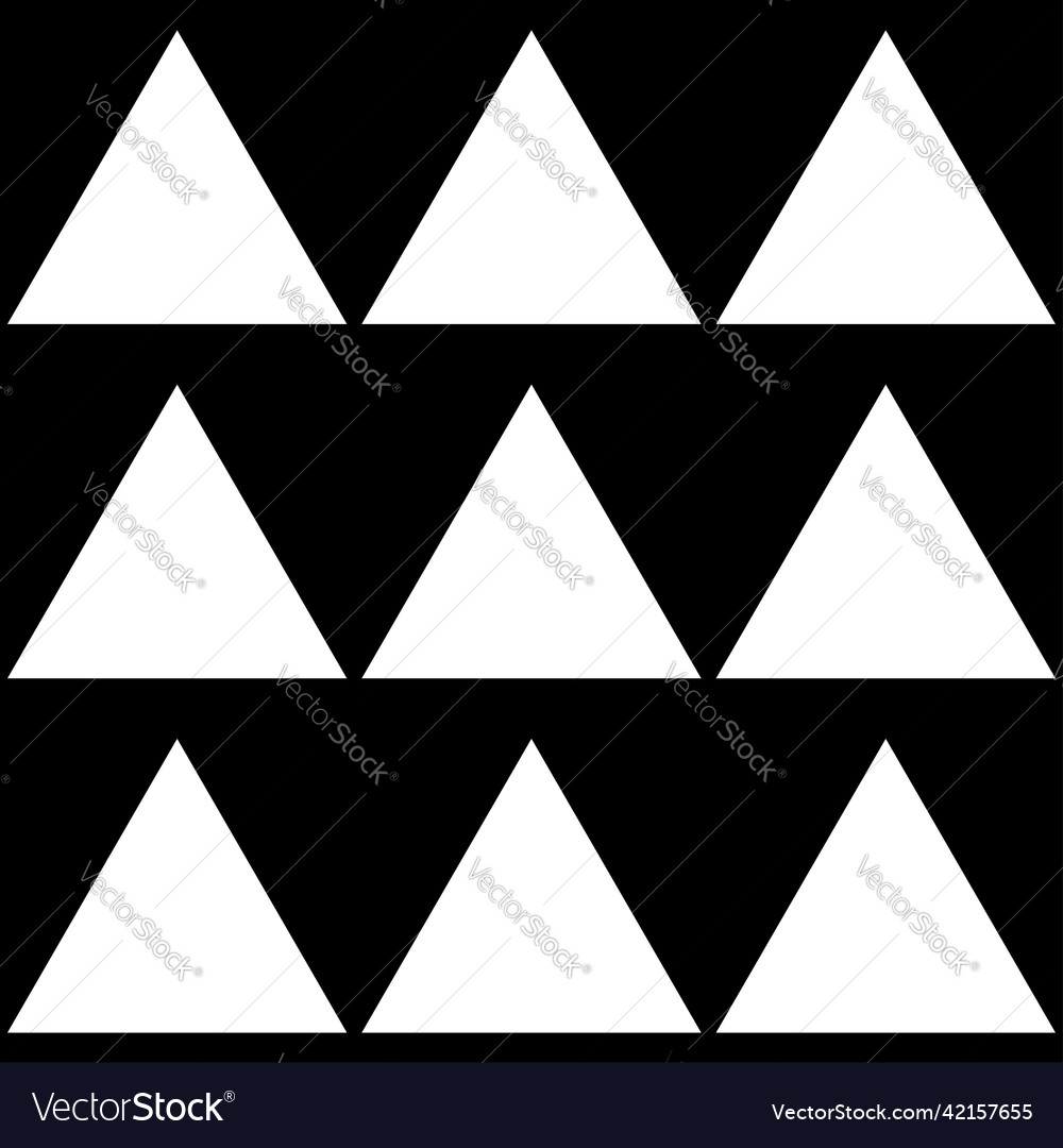 Triangle basic shape mosaic repeatable pattern vector image Triangle basic shape mosaic repeatable pattern