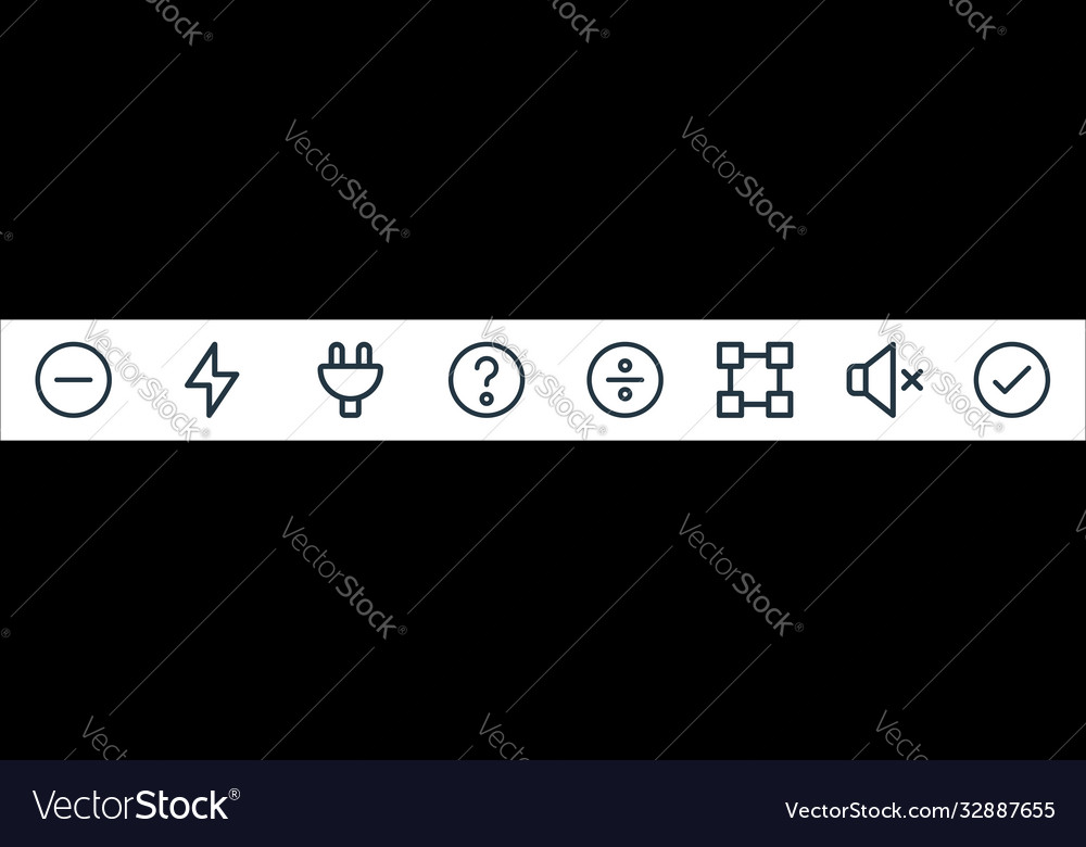 User interface line icons linear set quality