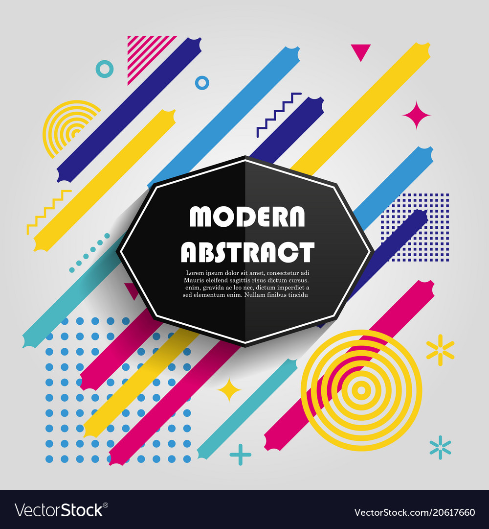 Abstract colorful geometric pattern design vector image Abstract colorful geometric pattern design