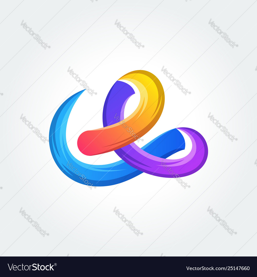 Abstract flow elements template vector image Abstract flow elements template