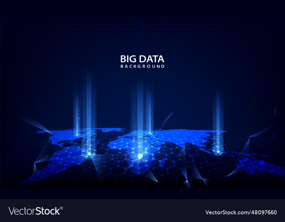 Abstract technology background with big data vector image Abstract technology background with big data
